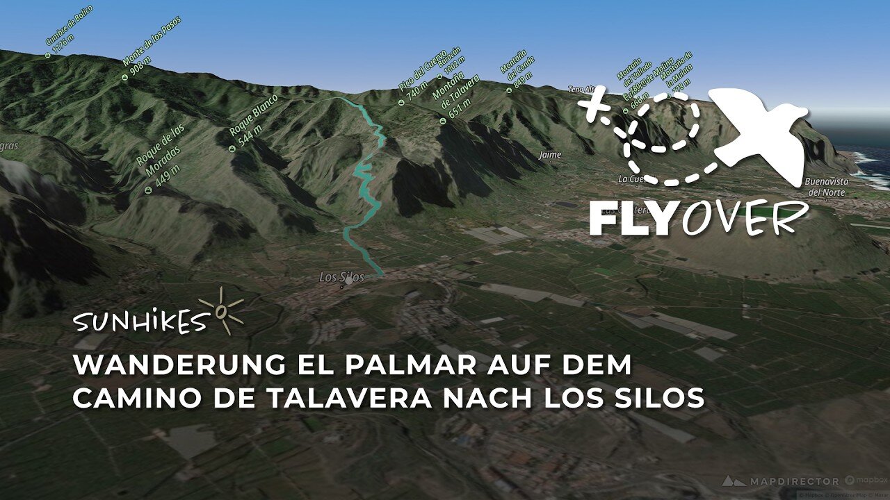 Spektakulärer Höhenweg im Teno-Gebirge: Der Camino de Talavera im 3D-Flyover Video