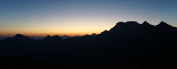 Blaue Stunde in den Liechtensteiner Bergen