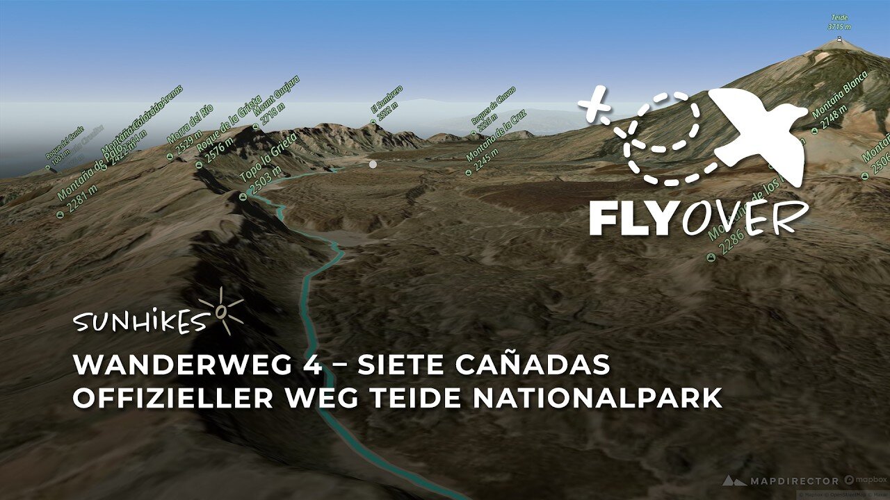 Teneriffa – Faszinierende Geologietour entlang der riesigen Calderawände (3D-Flyover Video)