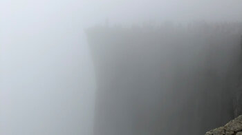 Preikestolen im Nebel