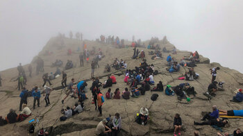 Menschenmassen auf dem Preikestolen