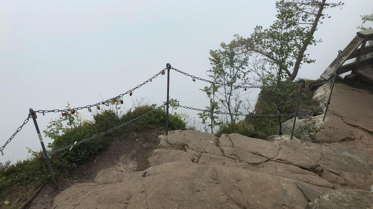 Kettensicherung beim Aufstieg zum Preikestolen Kettensicherung am Preikestolen