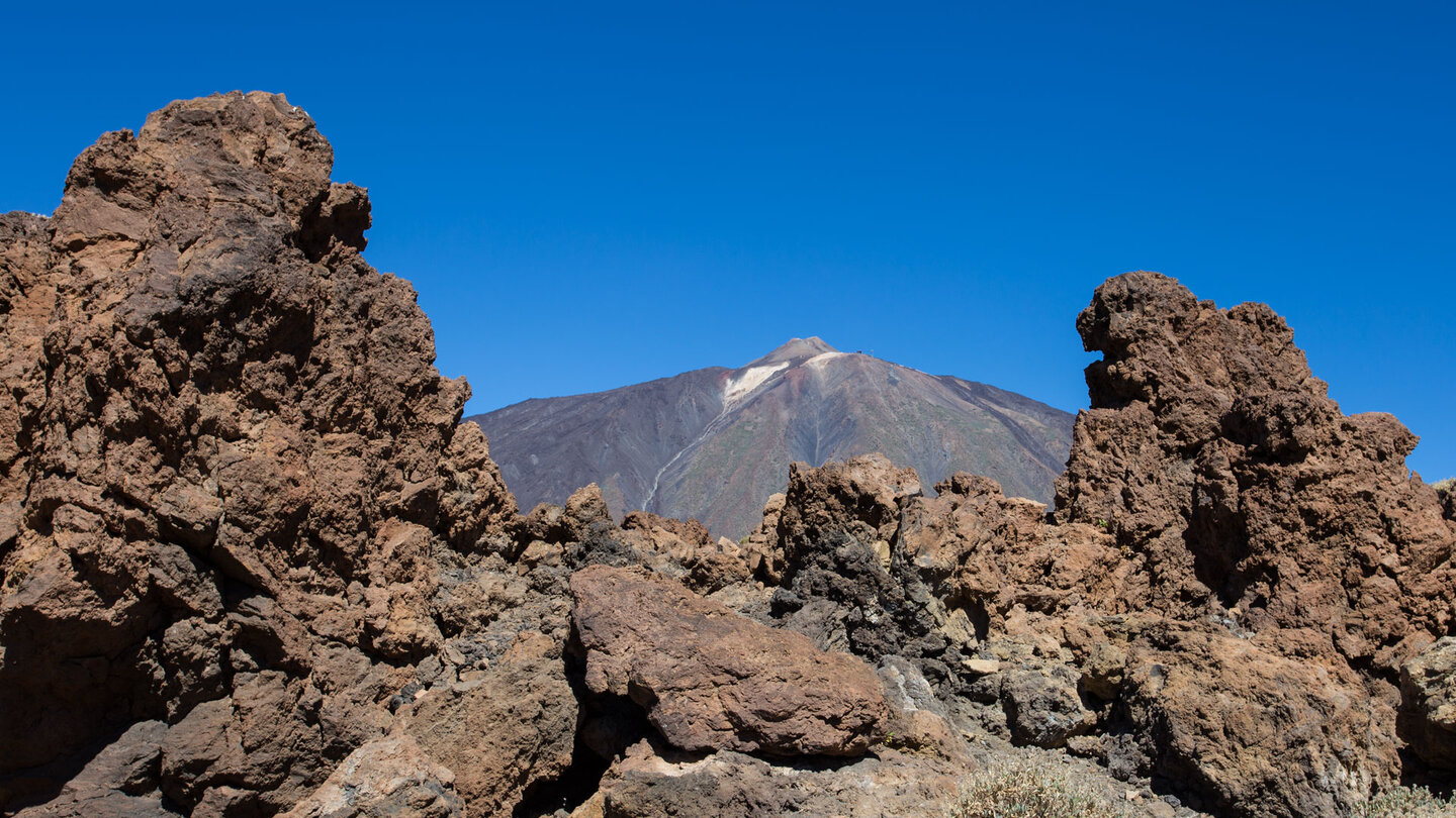 Blick zum Pico del Teide vom Wanderweg Siete Cañadas