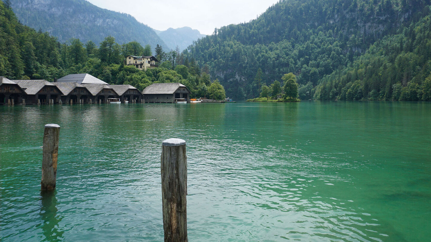 Bootshäuser am Königssee