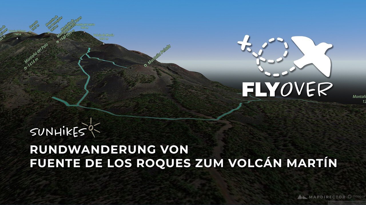 Magische Vulkanlandschaft La Palmas: Zum rot leuchtenden Volcán Martín im Flyover Video
