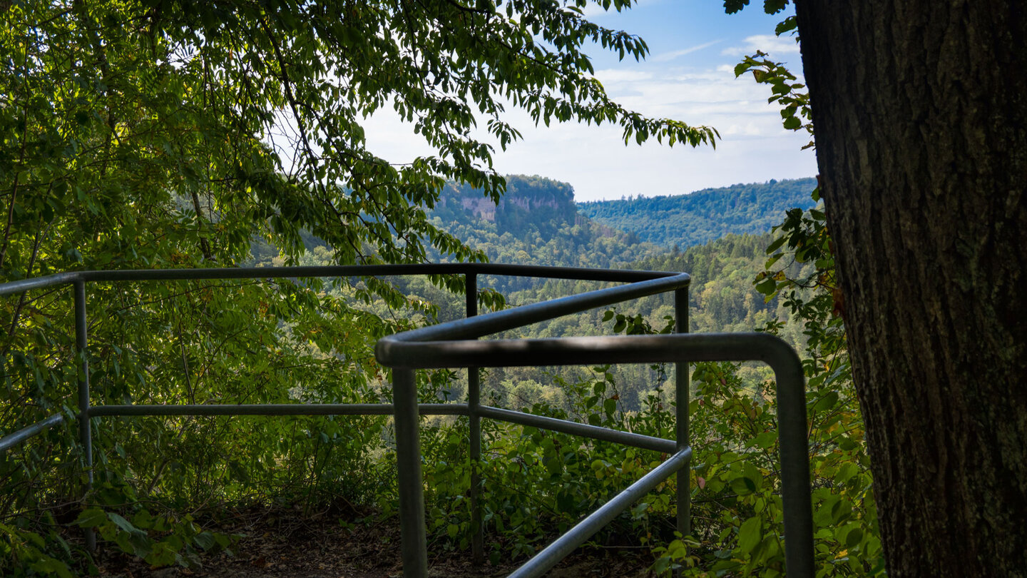 Blick auf die Muschelkalkwände der Wutachschlucht