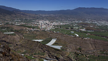 Blick vom Aussichtspunkt Mirador del Time über die Schlucht Barranco de las Angustias