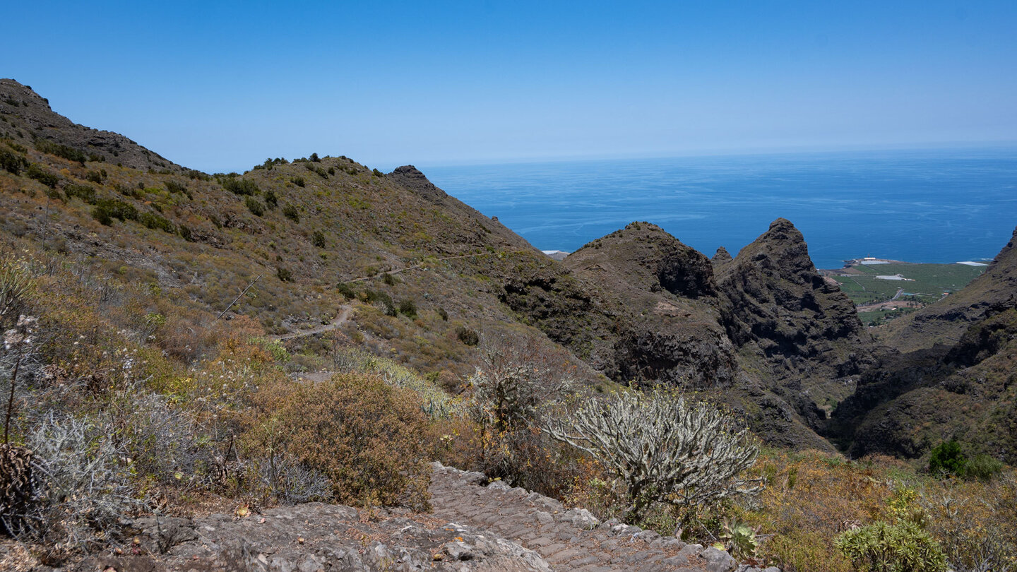 Wegverlauf des Wanderwegs über der Schlucht Barranco de Los Cochinos