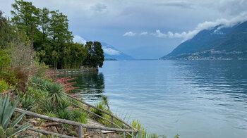 Insel San Pancrazio: Ausblick auf den Lago Maggiore im Tessin