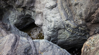 Blick vom Wanderpfad in den Barranco