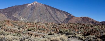 der Ausblick auf Teide, Montaña Blanca und Montaña Rajada