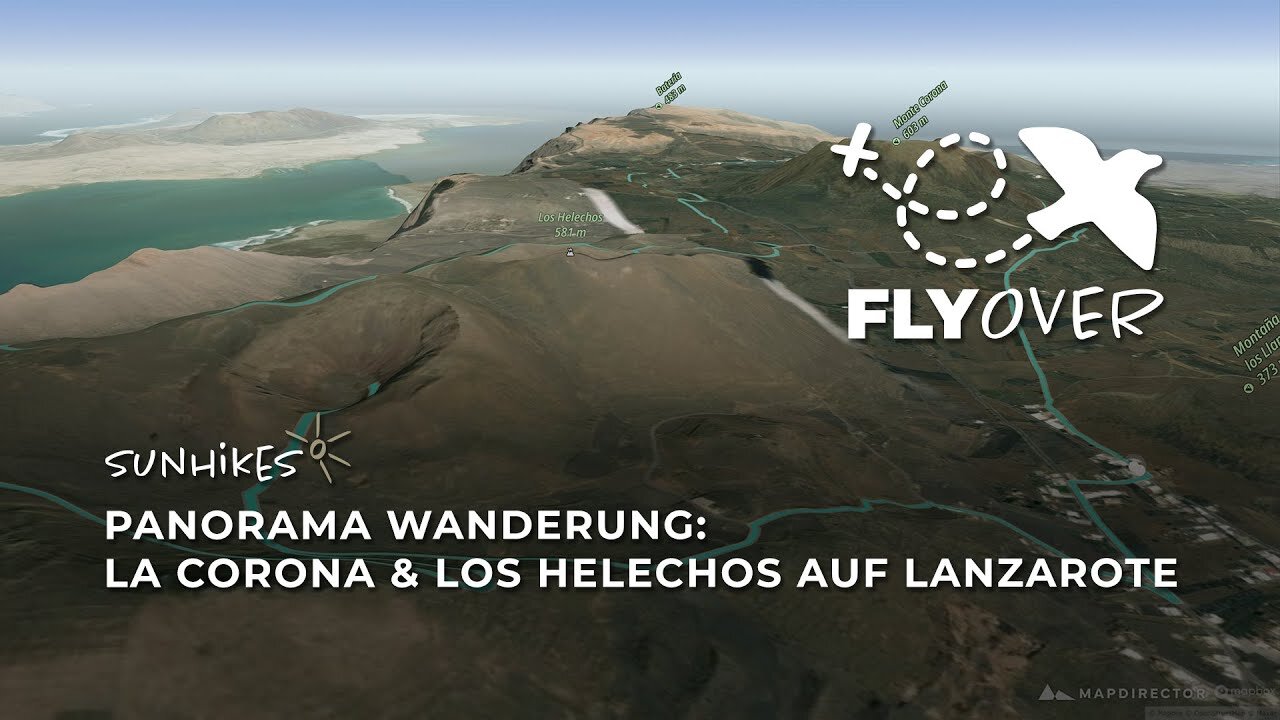 Wanderung La Corona & Los Helechos auf Lanzarote – Flyover