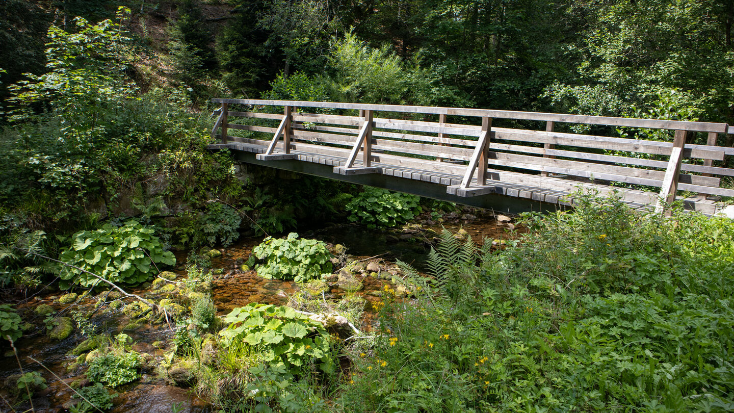 Holzbrücke über den Tonbach