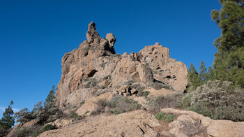 Blick auf die Felsgebilde am Roque de San José