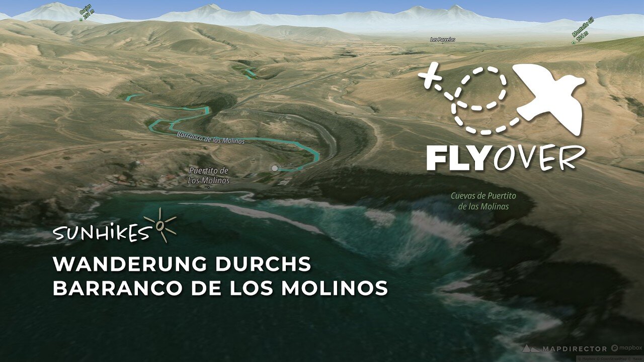 Fuerteventuras grüne Oase: Beeindruckendes Flyover durch das Barranco de los Molinos