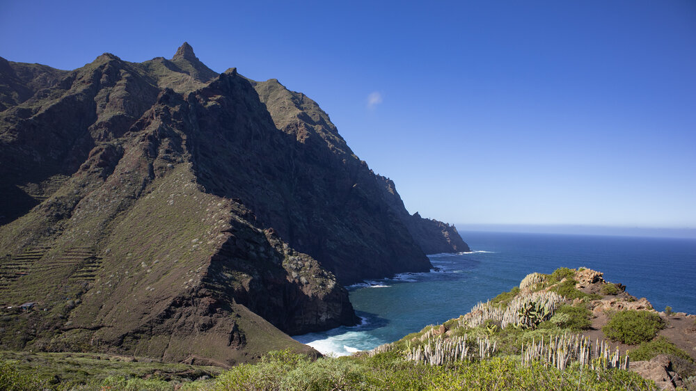 Das Ziel Roque Taborno - hoch über der Playa de Tamadite