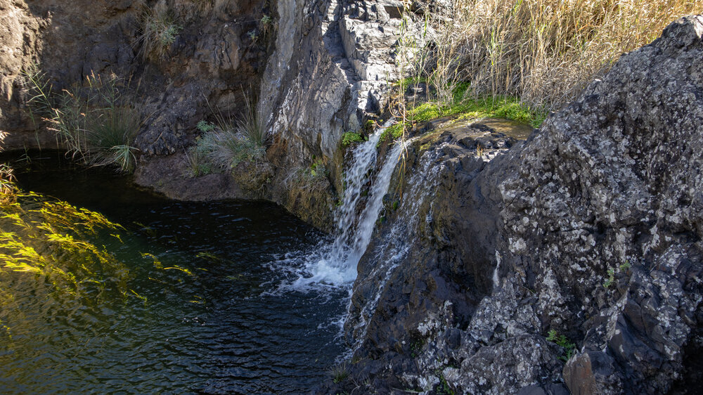 Wasserfall im Barranco de Afur kurz vor der Playa de Tamadite