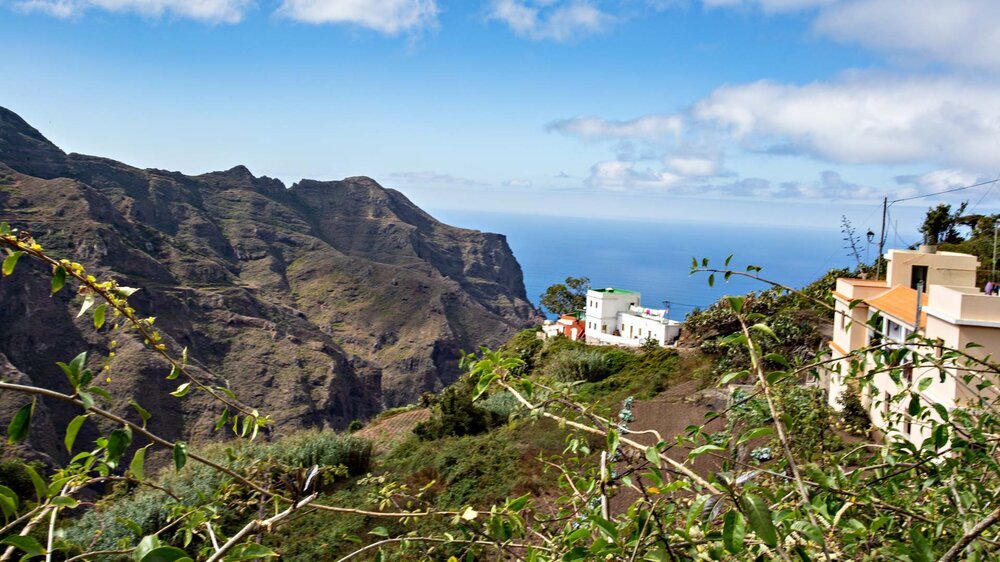 Aussicht über die Häuser von Taborno im Anaga Gebirge