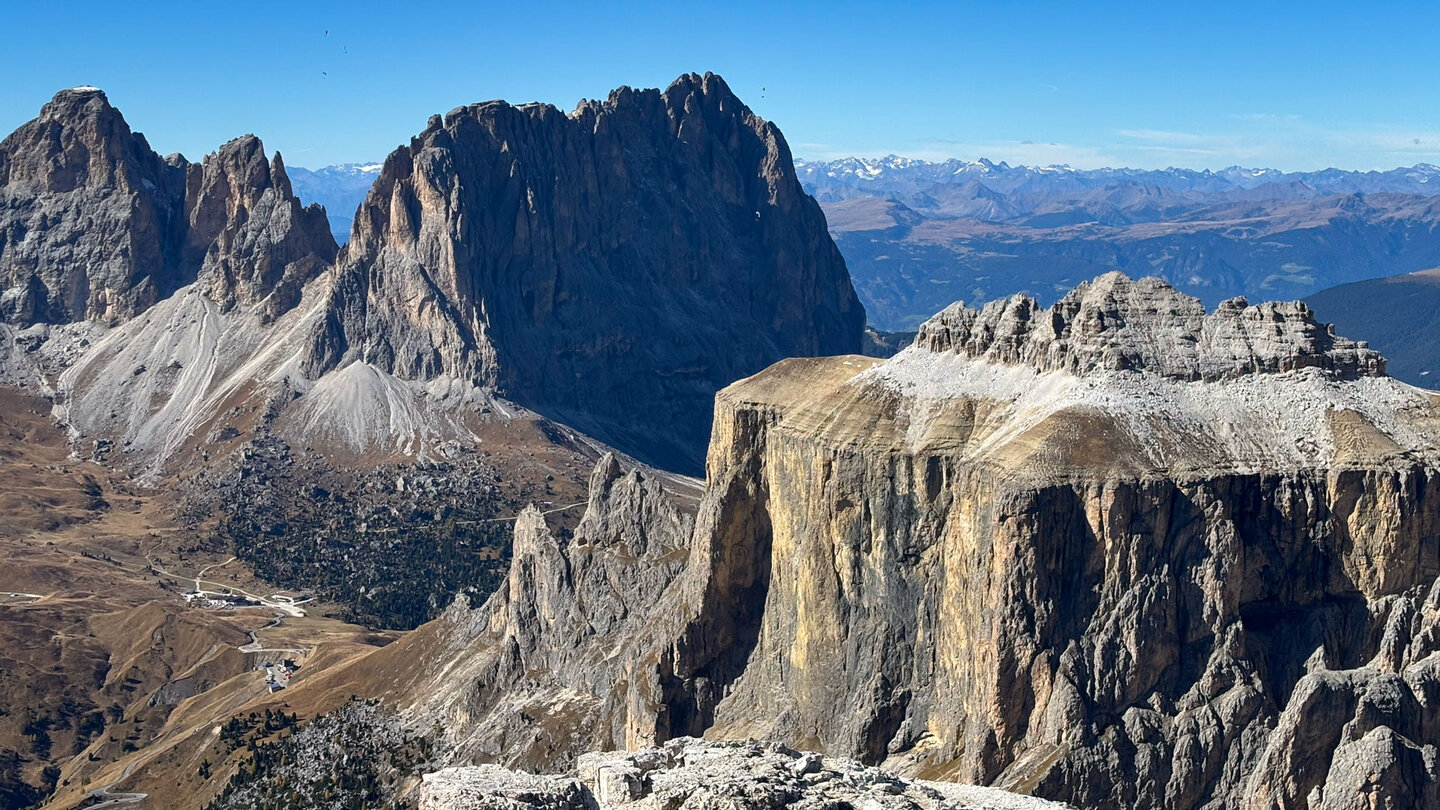 Piz Ciavazes vor dem Langkofelmassiv