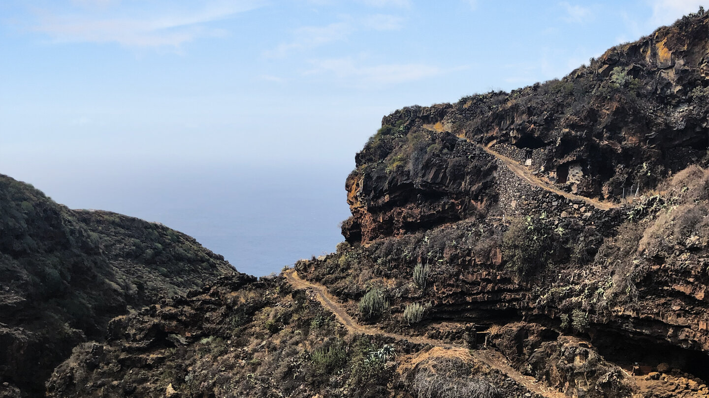 Wanderroute durchs Barranco de la Luz bei Garafía