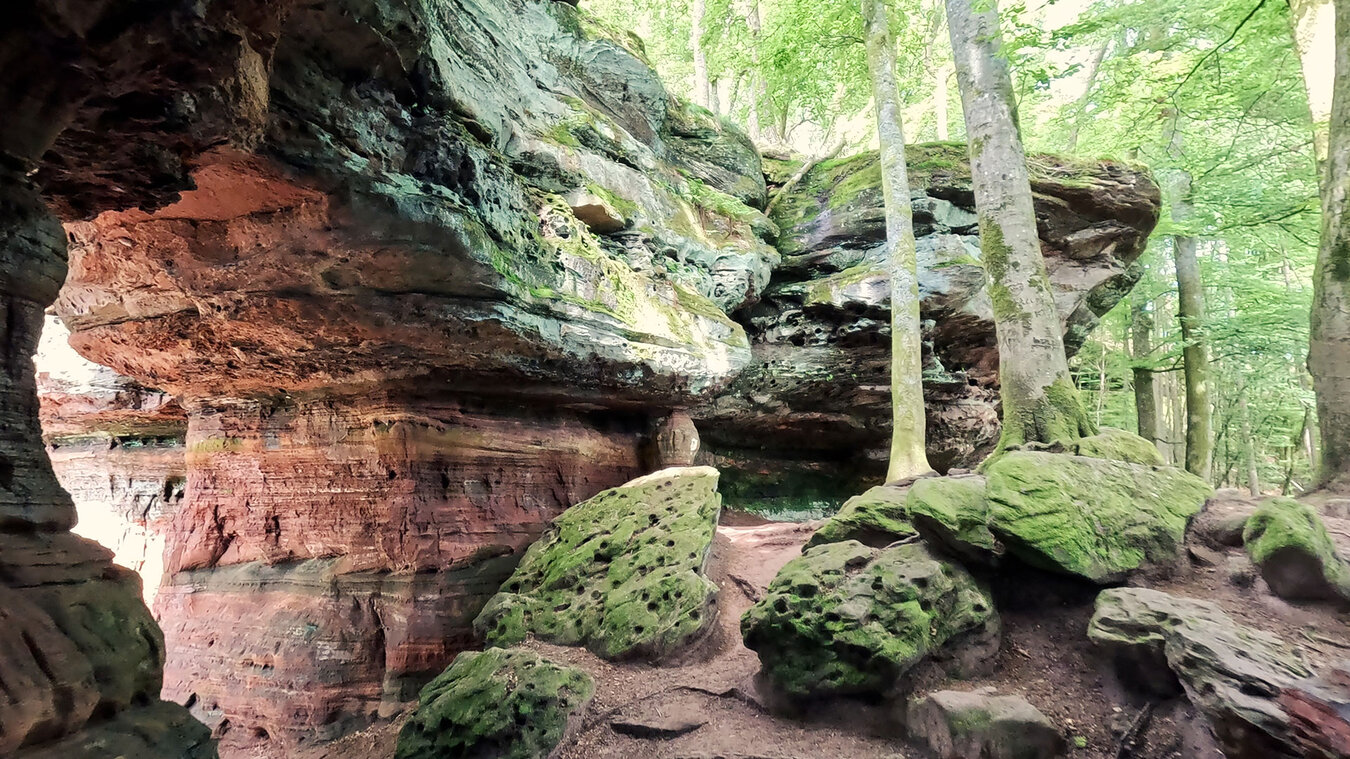 das Felsentor ist ein beliebter Rastplatz an den Altschlossfelsen | © Sunhikes