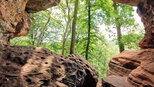 natürliche Felsenfenster in den Altschlossfelsen | © Sunhikes