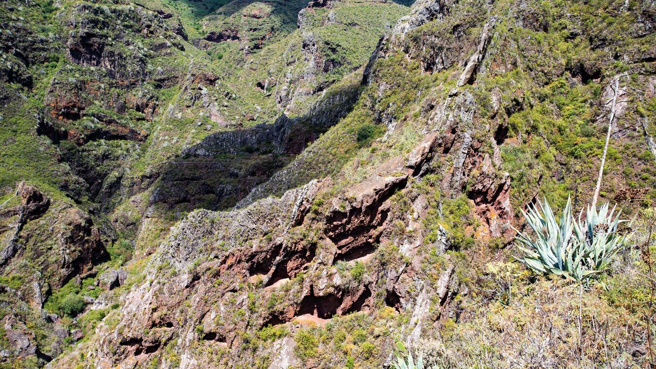 durch Erosion gezeichnete Felsformationen im Anaga | © Sunhikes