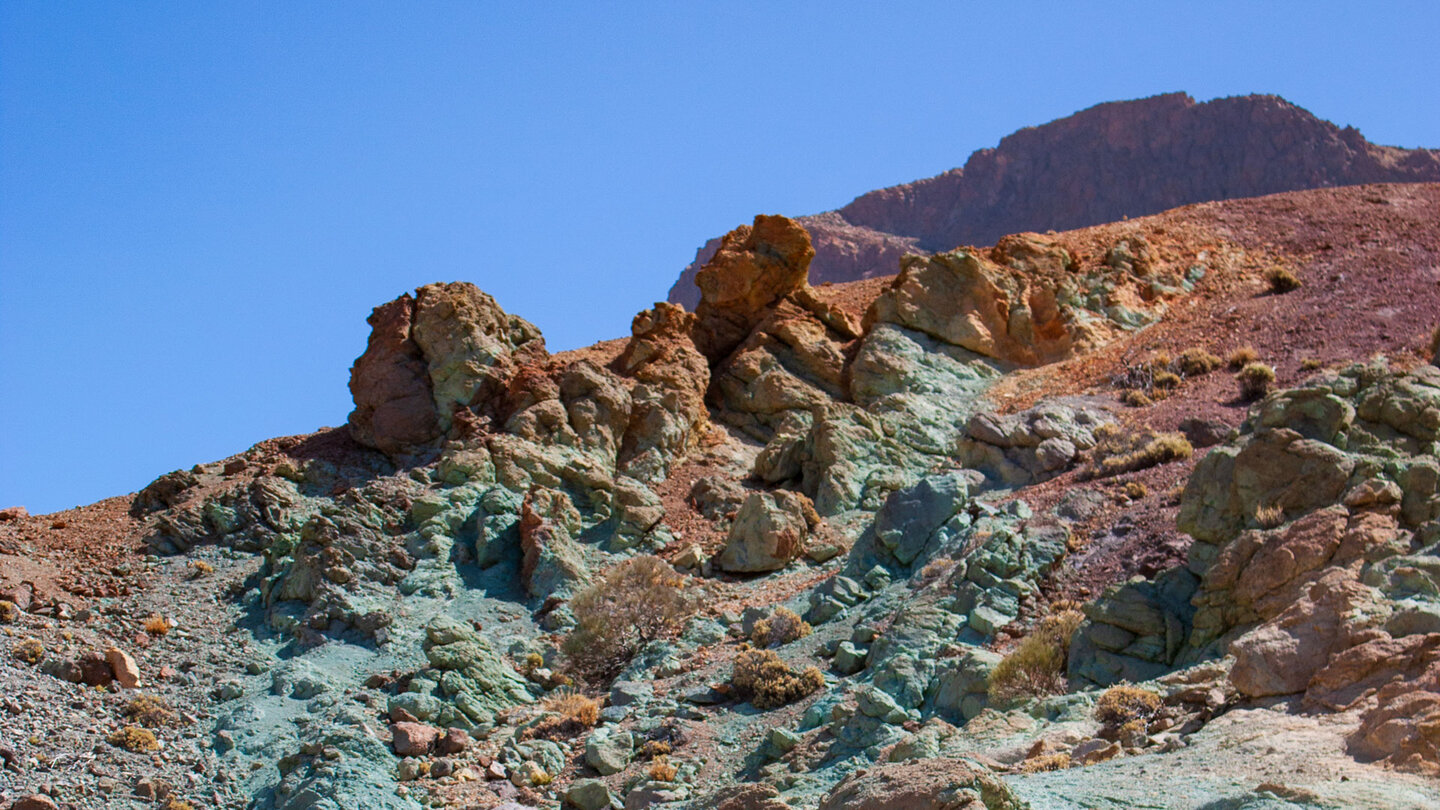 das Felsenmeer der Los Azulejos in Blau- und Grüntönen | © SUNHIKES
