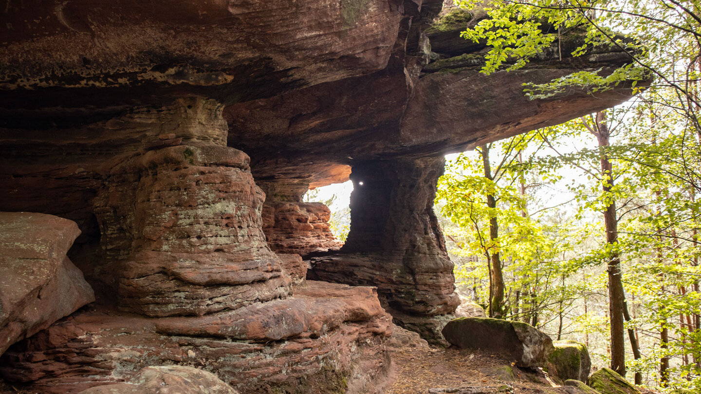 Buntsandsteinformationen am Bayrisch Windstein | © Sunhikes