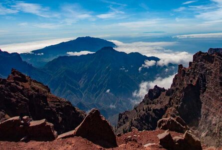 Blick vom Roque de los Muchachos auf den Pico Bejenado und die Vulkane der Cumbre Vieja | © 	 ©Sunhikes