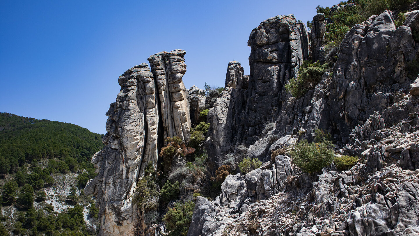 Felsspitzen in der Sierra de Tejeda in der Provinz Málaga | © Sunhikes Felsspitzen in der Sierra de Tejeda | © Sunhikes