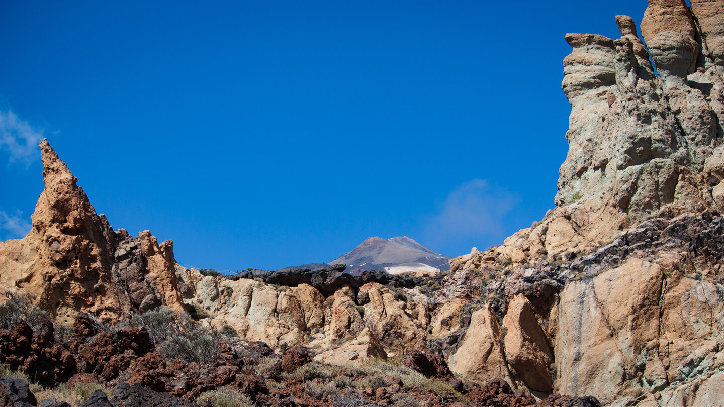 Felsgruppe der Roques de García mit Teide | © Sunhikes