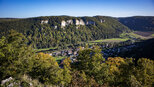 Blick zu den Hausener Zinnen im Donautal | © Sunhikes