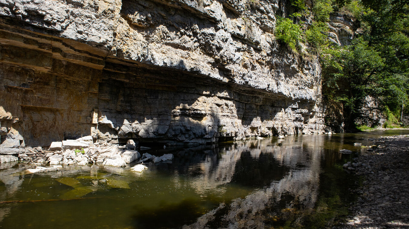 die Muschelkalkwände in der Wutachschlucht | © Sunhikes