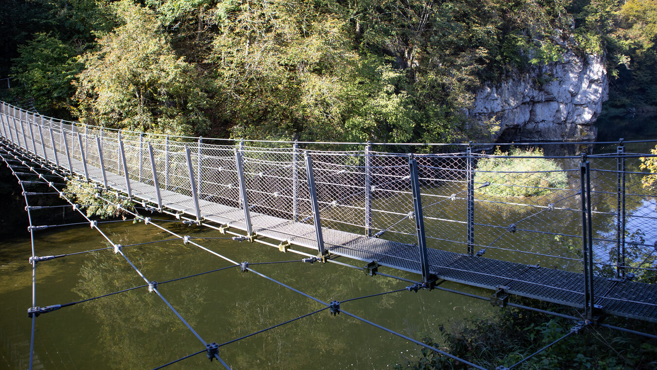 Hängebrücke im Fürstlichen Park Inzigkofen | © © Sunhikes