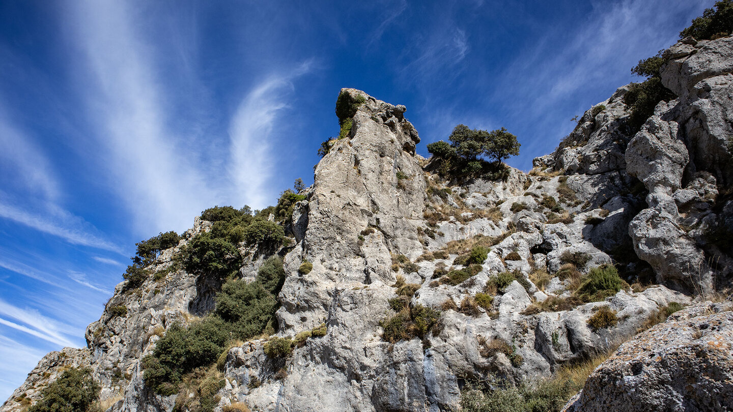 Felsformationen in der Gipfelregion des La Tiñosa | © Sunhikes