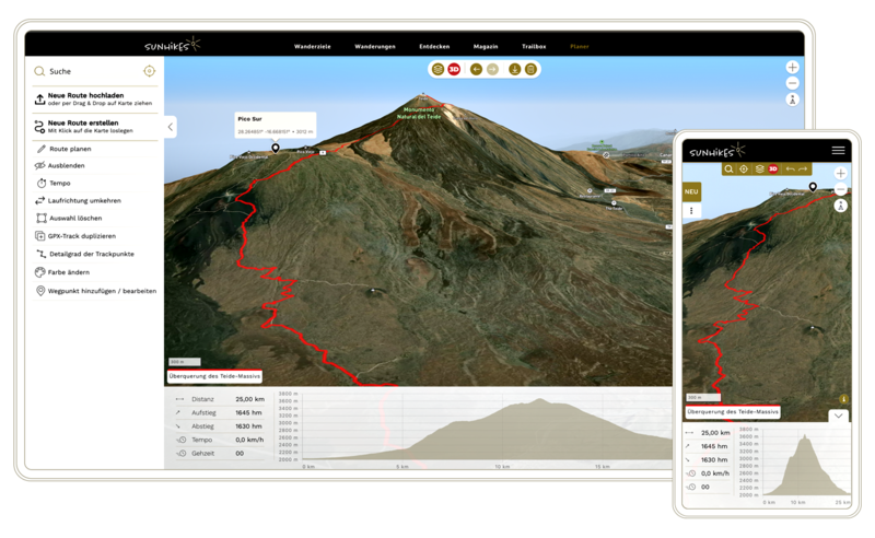 Sunhikes 3D-Routenplaner  | © Sunhikes