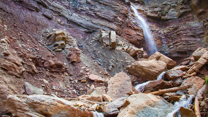 Wasserfall am Butterloch in der Bletterbachschlucht | © Sunhikes Wasserfall in der Bletterbachschlucht | © Sunhikes