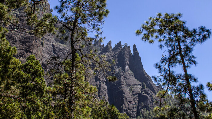 Ausblick auf die nadelförmigen Felsspitzen Los Agujeritos | © Sunhikes Blick auf die nadelförmigen Felsspitzen Los Agujeritos | © Sunhikes
