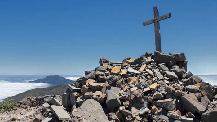 Gipfelkreuz Pico de la Nieve La Palma | © Sunhikes
